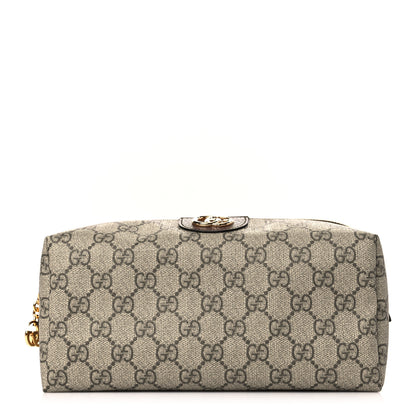 Gucci Soft GG Supreme Monogram Calfskin Large Ophidia Cosmetic Case Beige Ebony New Acero 1 of 9