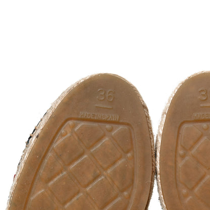 Chanel Tweed Grosgrain CC Espadrilles 36 Multicolor Black 8 of 12