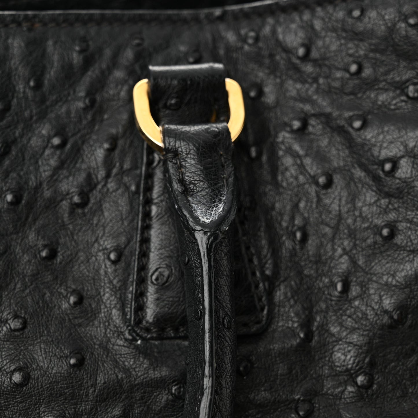 Ostrich Tote Black