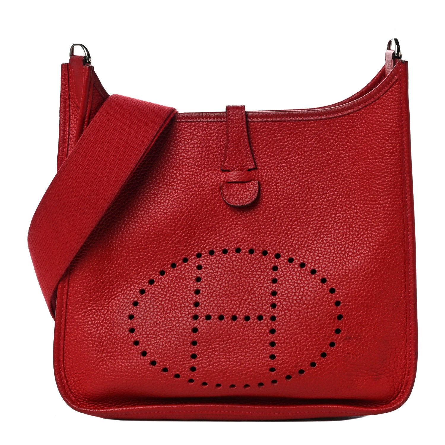 Hermes Taurillon Clemence Evelyne III PM Rouge Casaque 1 of 13
