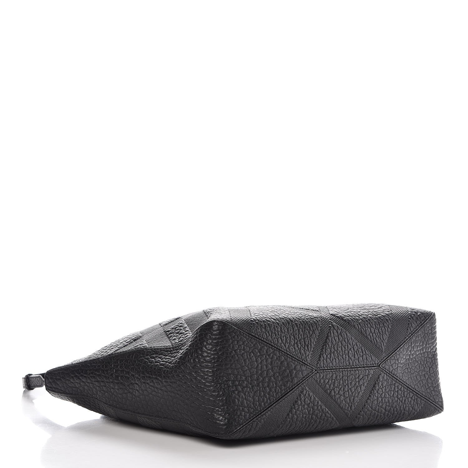 Burberry Heritage Grain Check Embossed Medium Dewsbury Tote Black 5 of 9