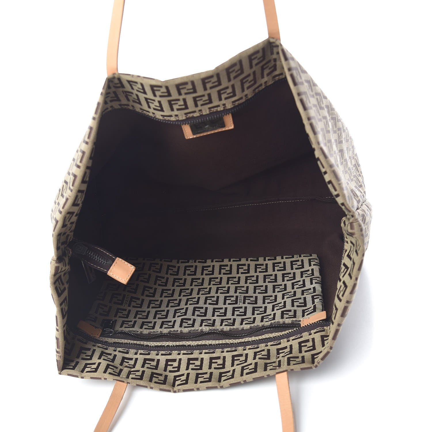 Fendi Zucchino Shopping Tote Beige 5 of 12