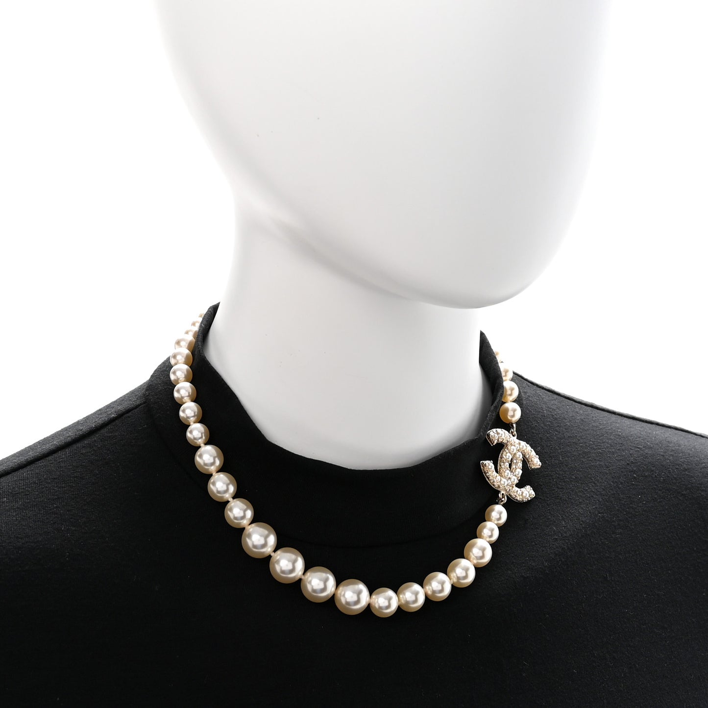 Pearl CC 100th Anniversary Necklace Light Gold