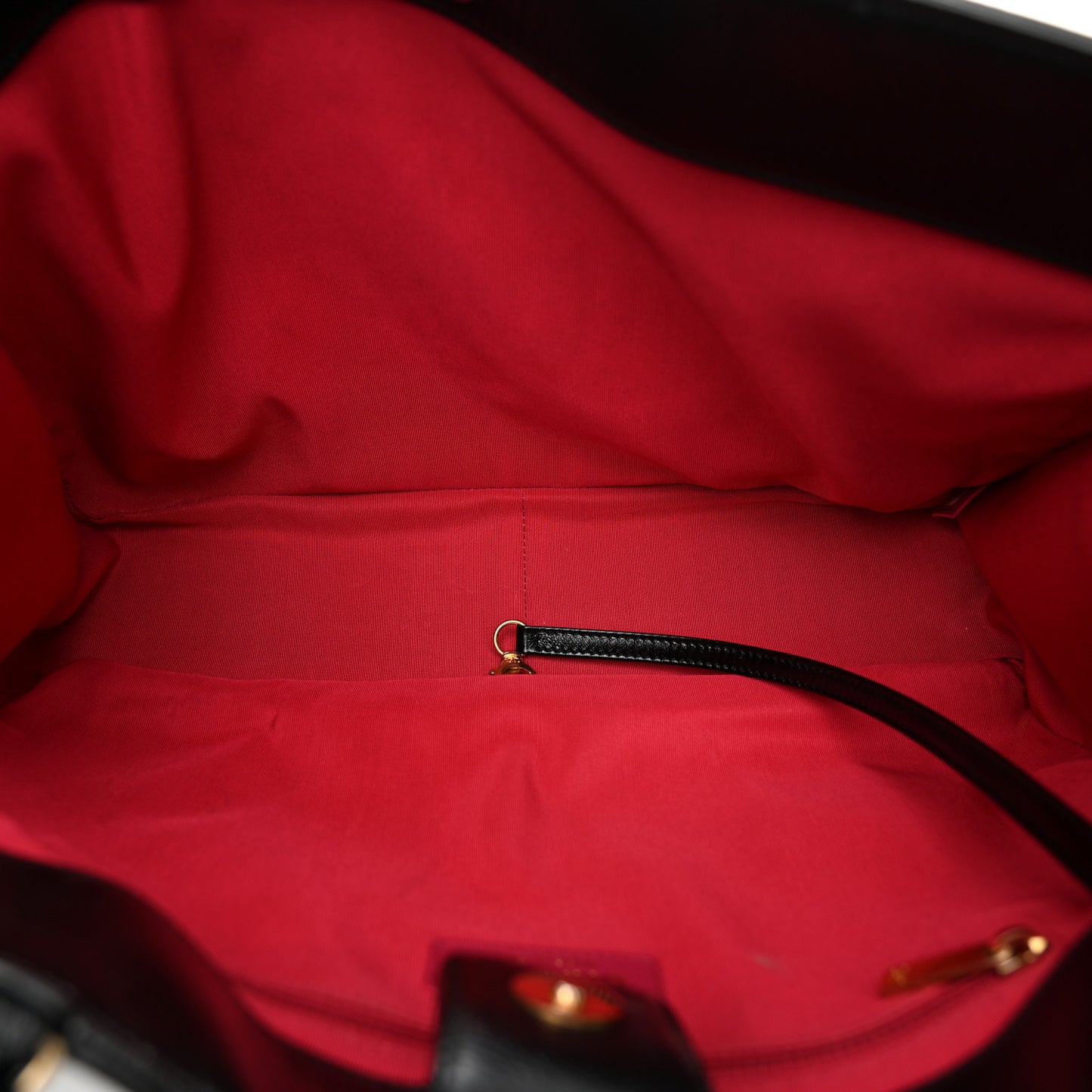 Shiny Aged Calfskin Shopping Bag Black