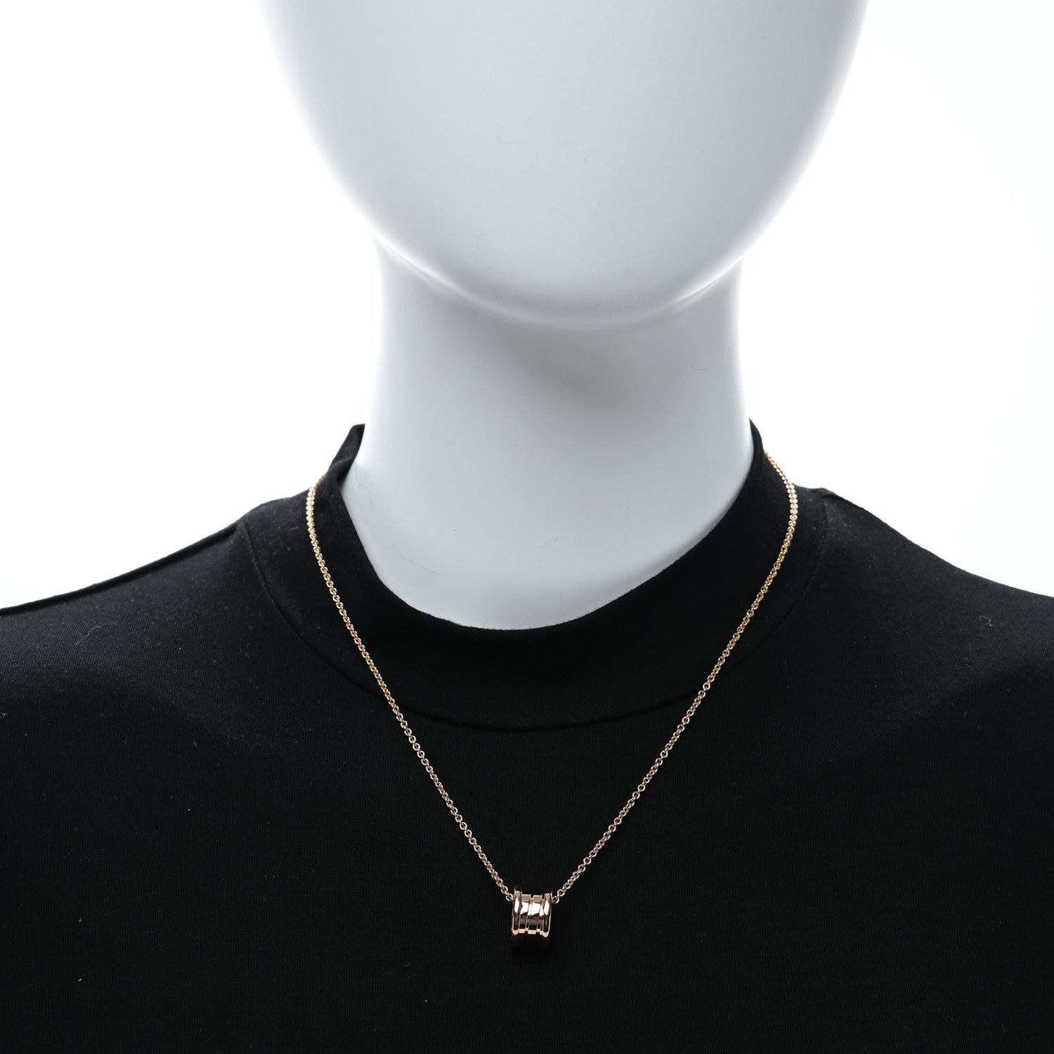 Bulgari 18K Rose Gold B.Zero1 Pendant Necklace 2 of 5