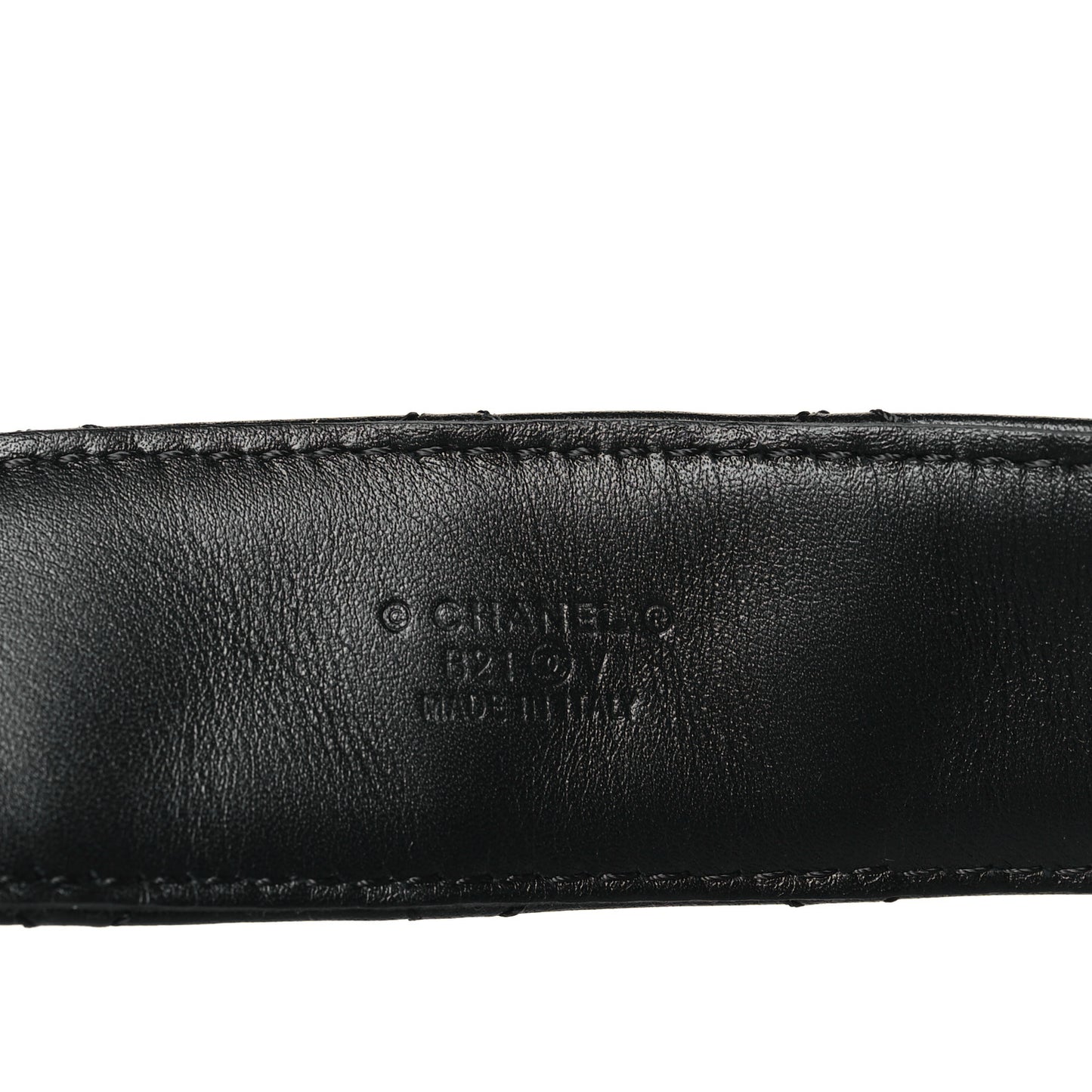 Lambskin Quilted CC Chain Belt 85 34 Black