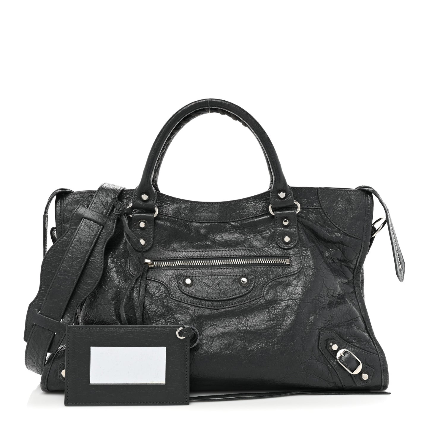 Agneau Classic Silver Hardware City Gris Fossile Anthracite