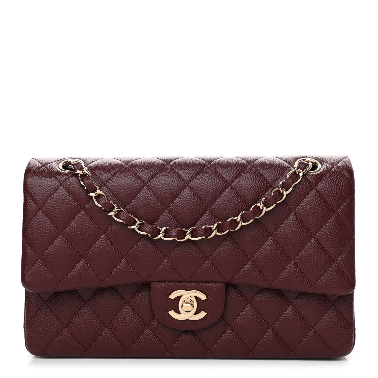 Chanel Caviar Quilted Medium Double Flap Burgundy 1 of 11