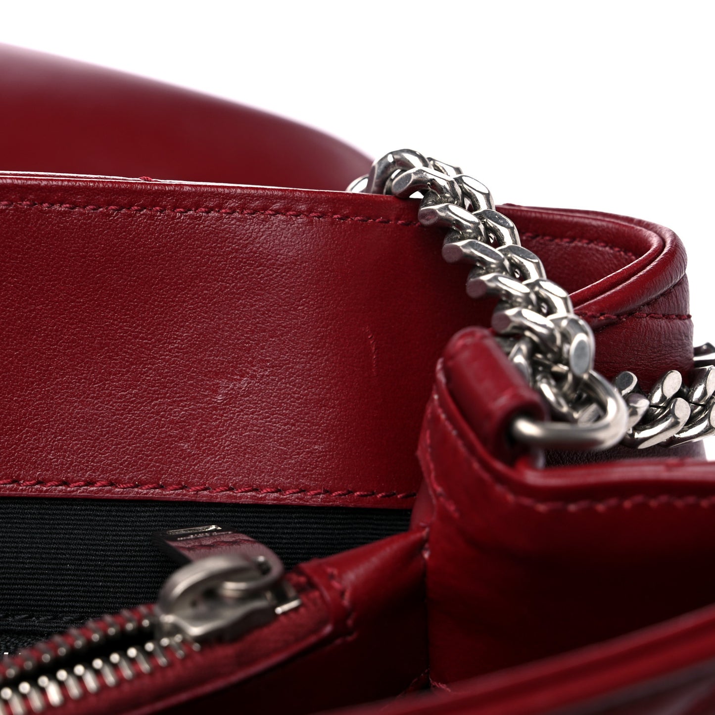 Calfskin Y Quilted Monogram Medium Loulou Chain Satchel Palissandre