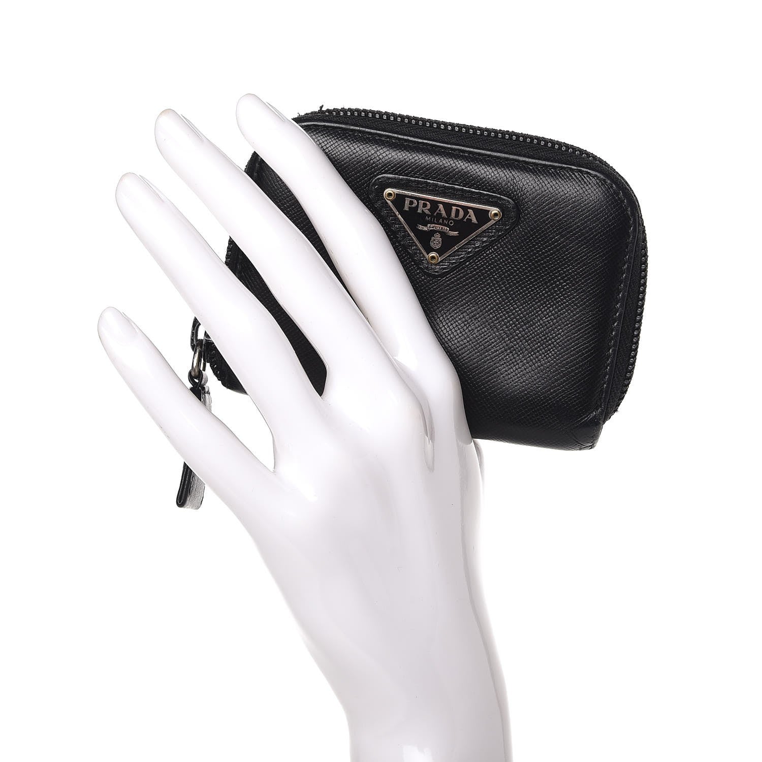 Prada Saffiano Coin Purse Black 2 of 13