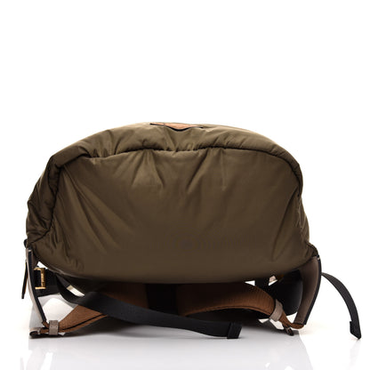 Fendi Nylon Dolmias Vitello Grace FF Convertible Drawstring Backpack Military Brown Tortora 6 of 14