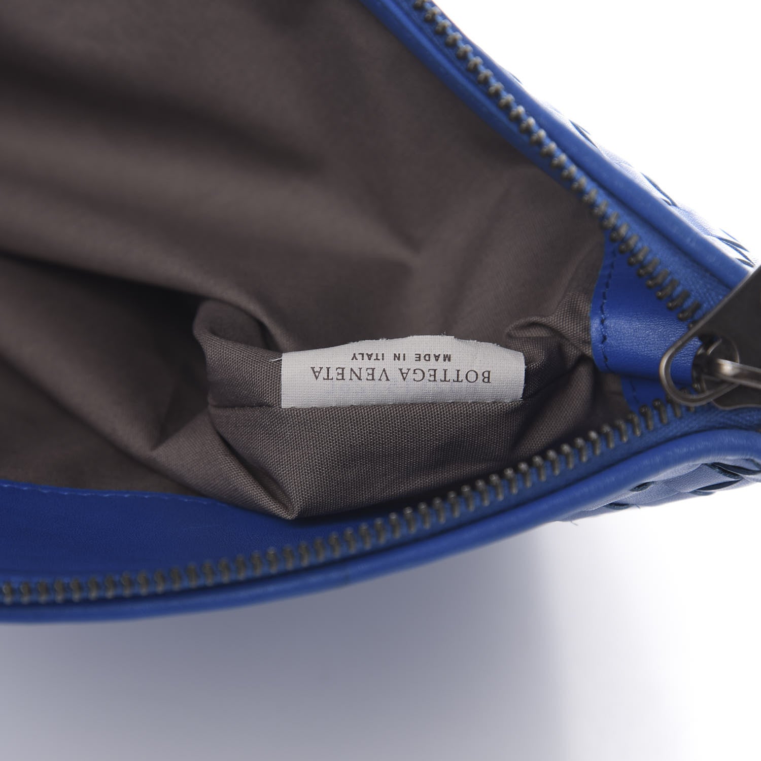 Bottega Veneta Nappa Intrecciato Flat Zip Pouch Blue 6 of 8