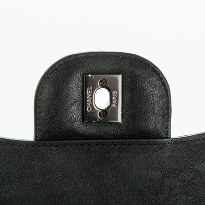 Chanel Crumpled Calfskin Quilted Jumbo Double Flap So Black 6 of 8