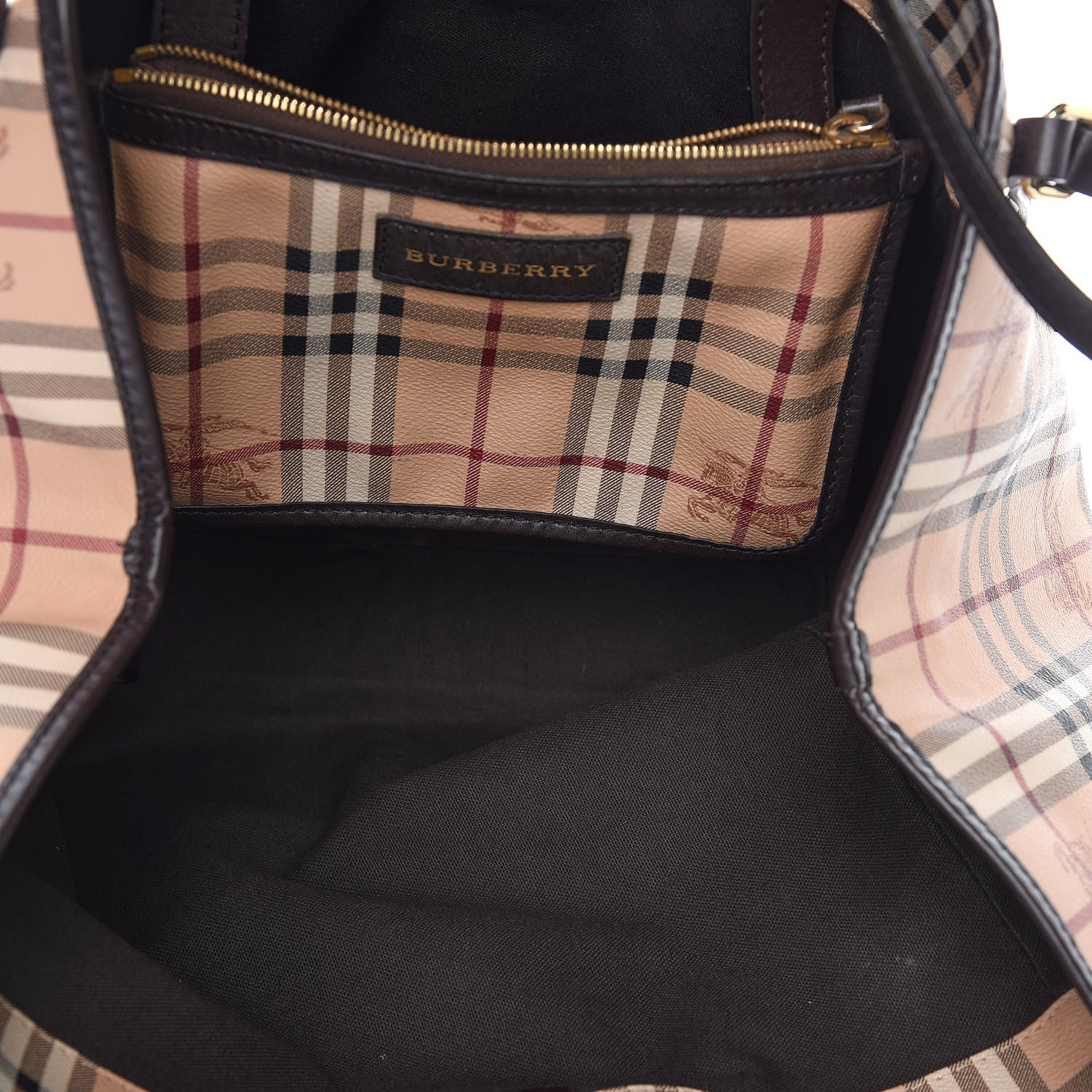 Burberry Haymarket Check Large Canterbury Tote Chocolate 5 of 10