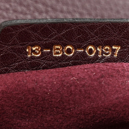 Christian Dior Grained Calfskin Small Diorama Flap Bag Burgundy 7 of 14