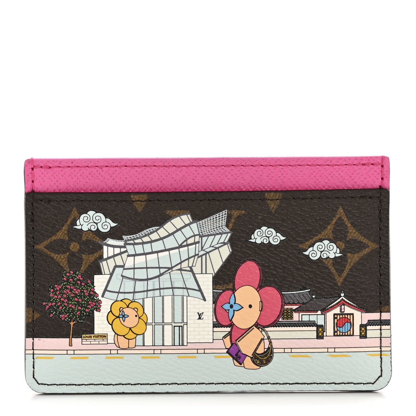 Monogram 2022 Christmas Animation Seoul Cardholder Fuchsia