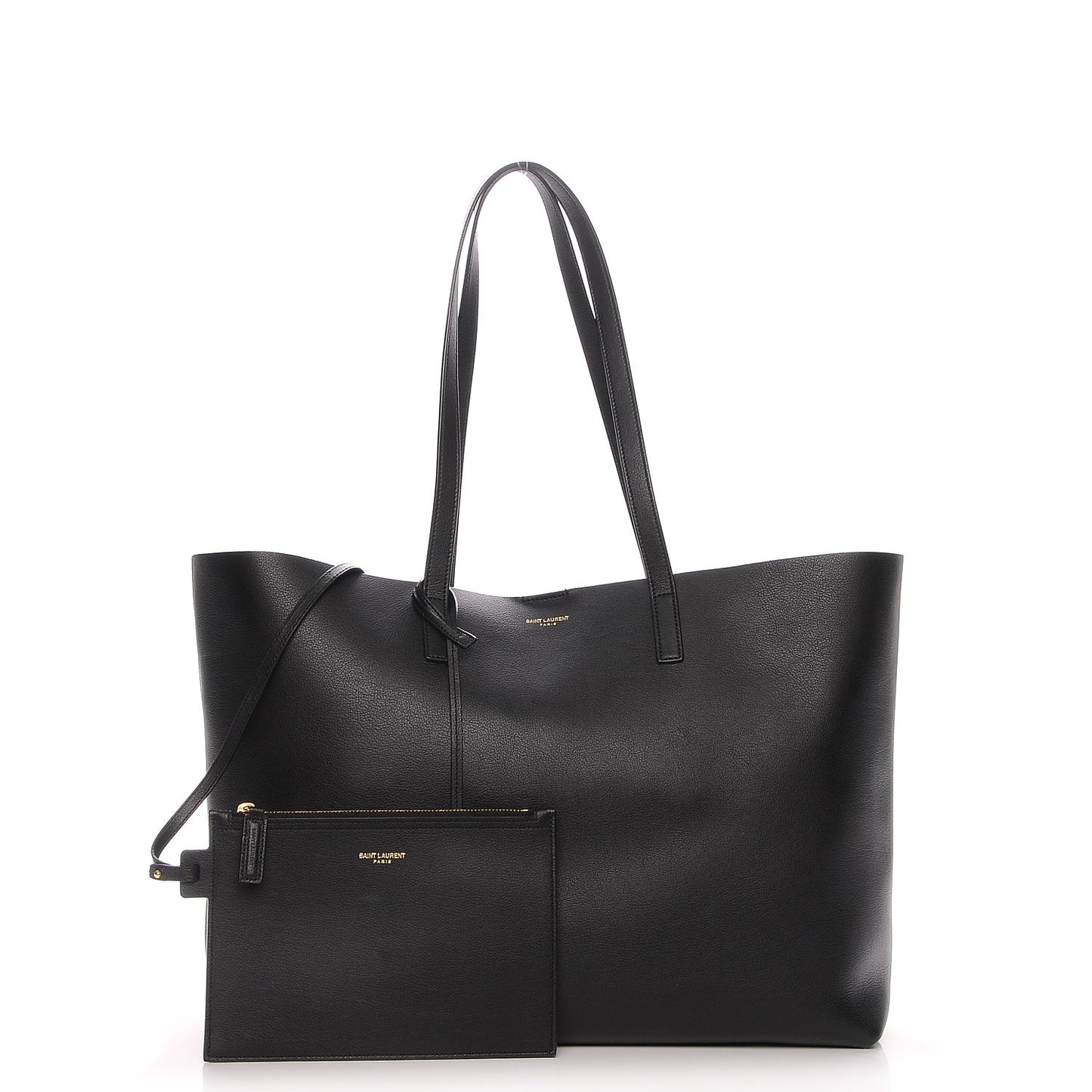 Calfskin Large Shopping Tote Black