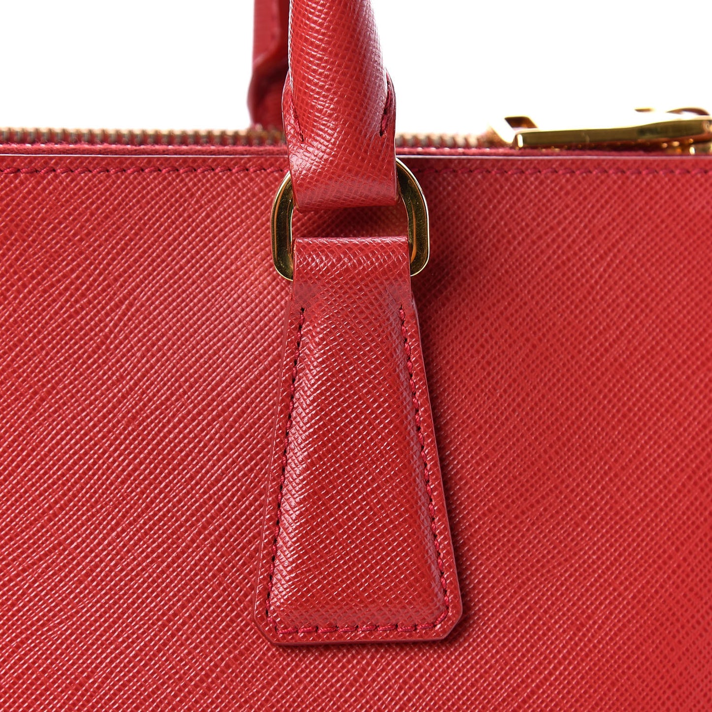 Saffiano Medium Galleria Double Zip Tote Fuoco