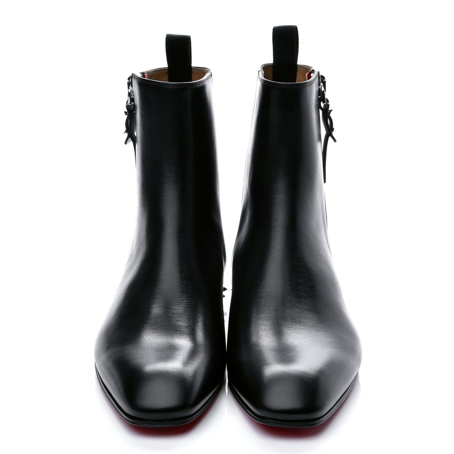 Calfskin Spikes Roadirik Flat Boots 41 Black