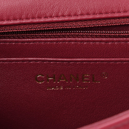 Chanel Lambskin Quilted Mini Rectangular Flap Burgundy 6 of 10