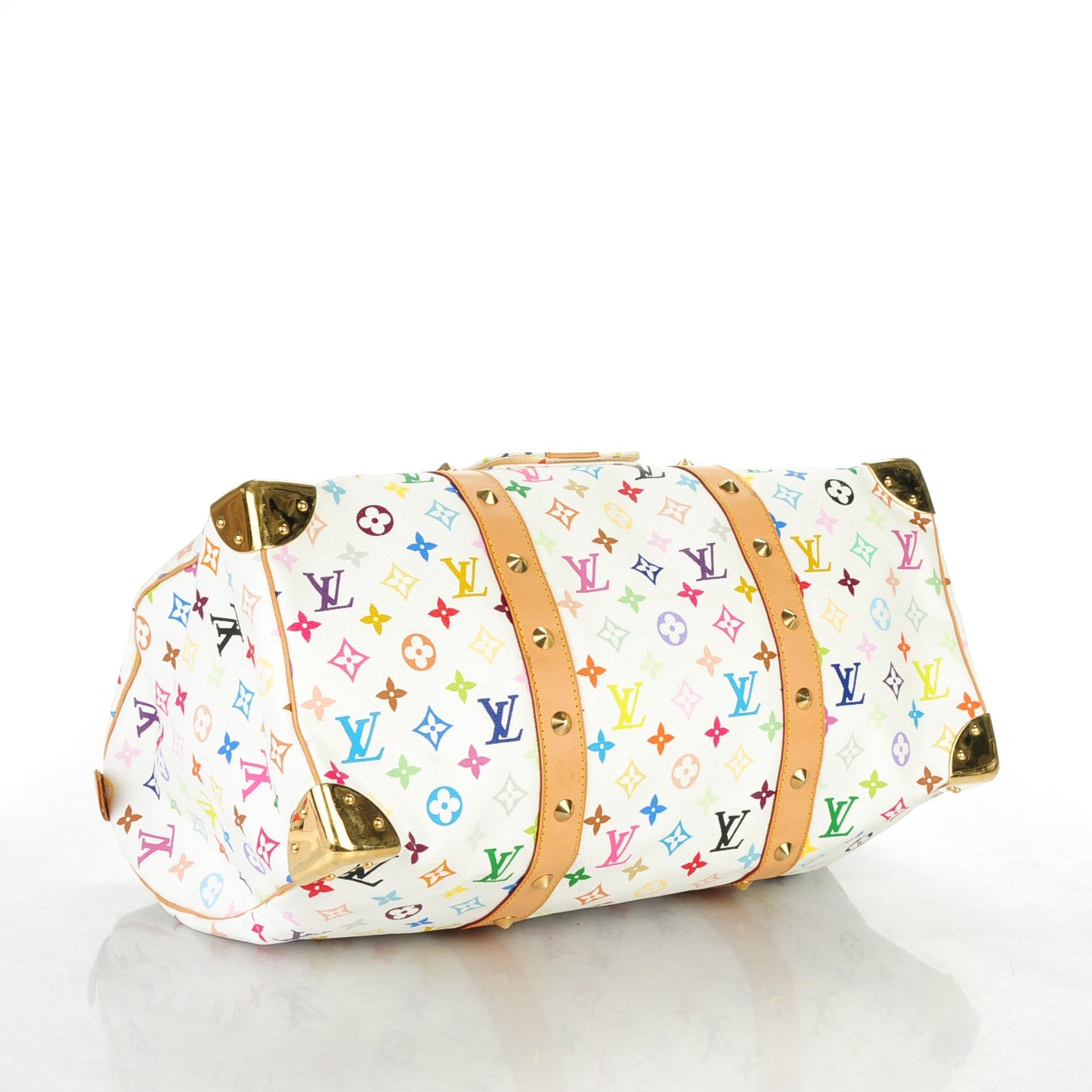 Louis Vuitton Monogram Multicolor Keepall 45 White 4 of 8