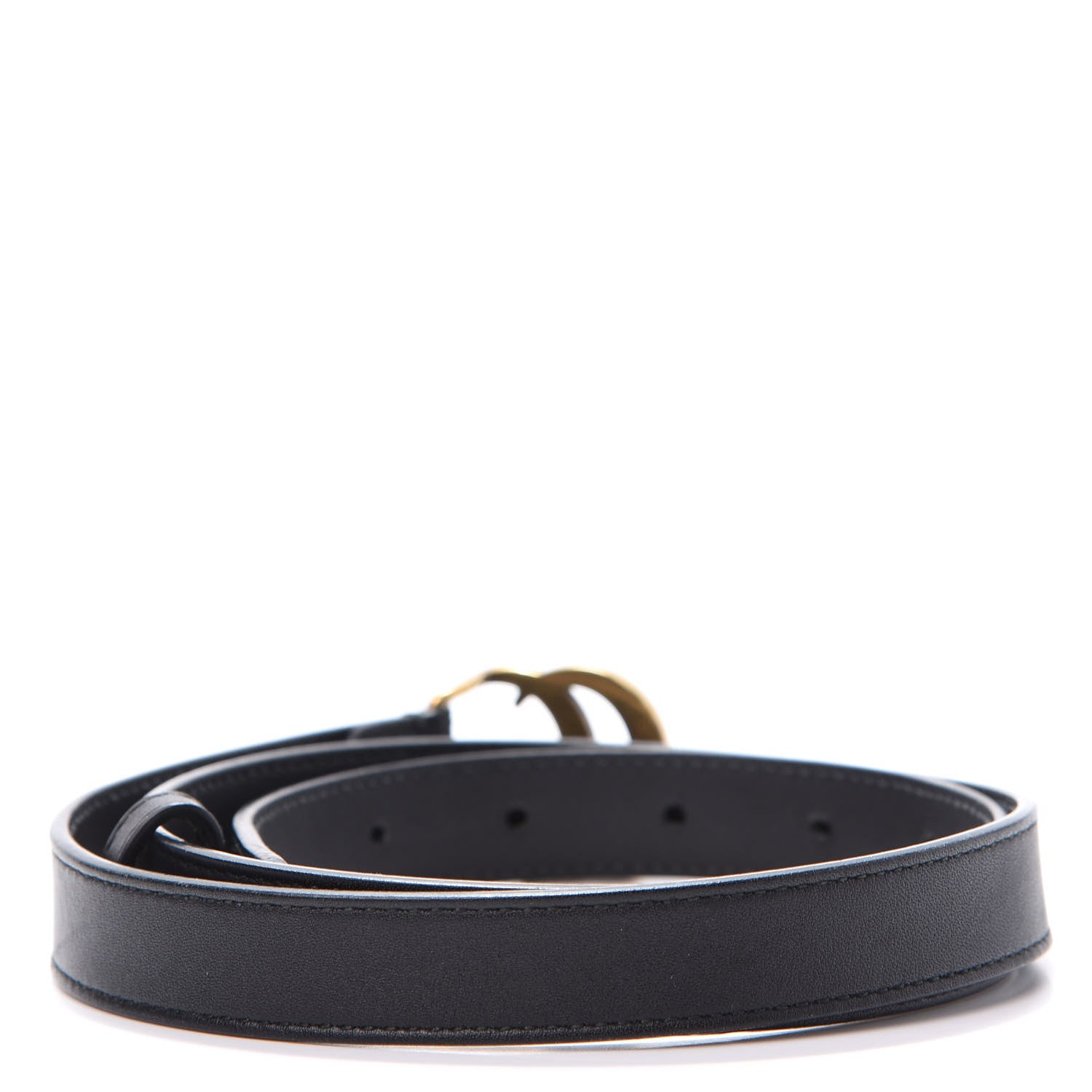 Gucci Calfskin Double G 20mm Belt 80 32 Black 2 of 6