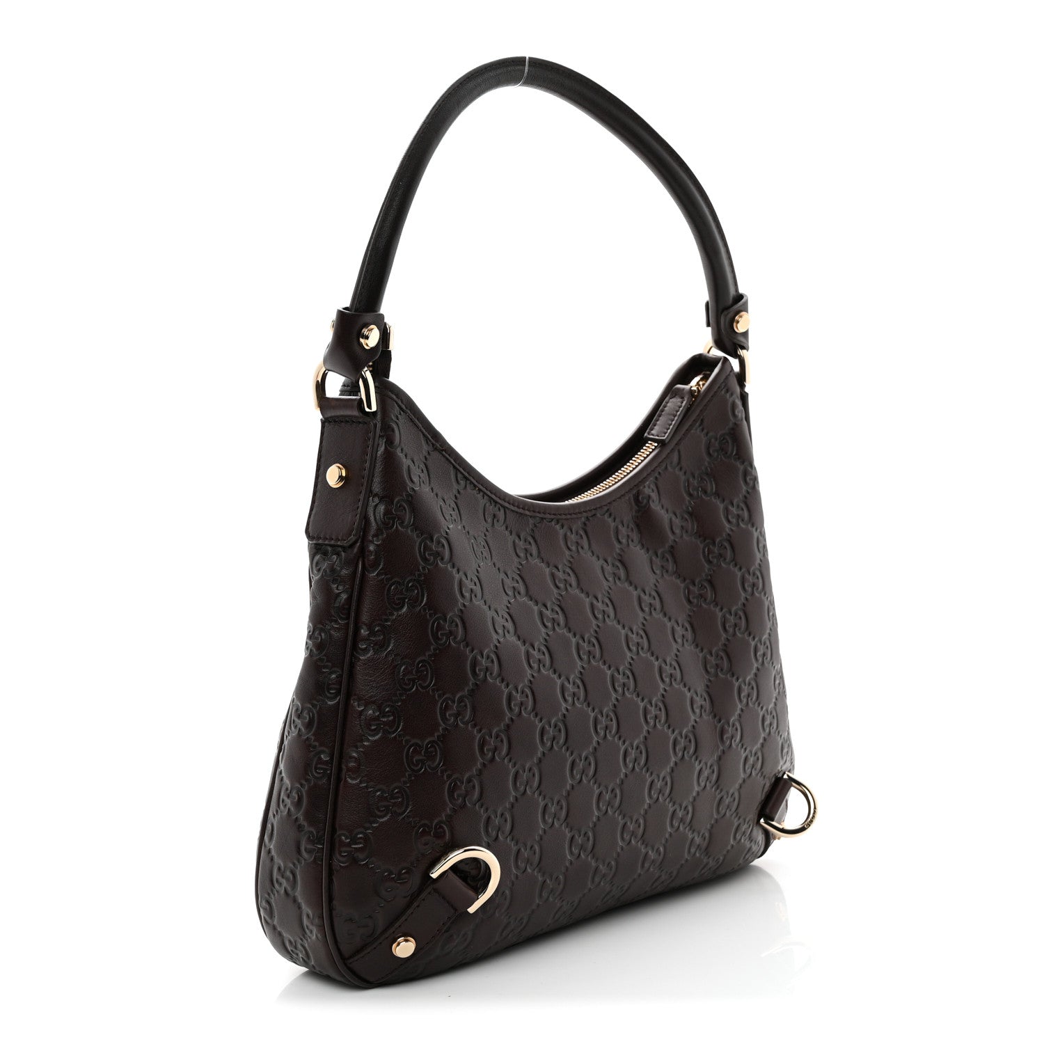 Gucci Guccissima Medium Abbey D Ring Hobo Chocolate 3 of 10