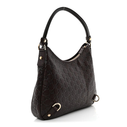 Gucci Guccissima Medium Abbey D Ring Hobo Chocolate 3 of 10