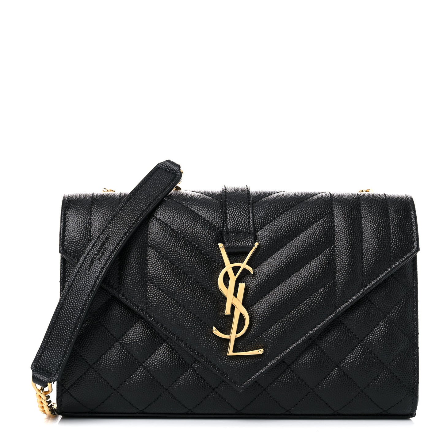 Grain De Poudre Textured Mixed Matelasse Triquilt Small Monogram Satchel Black