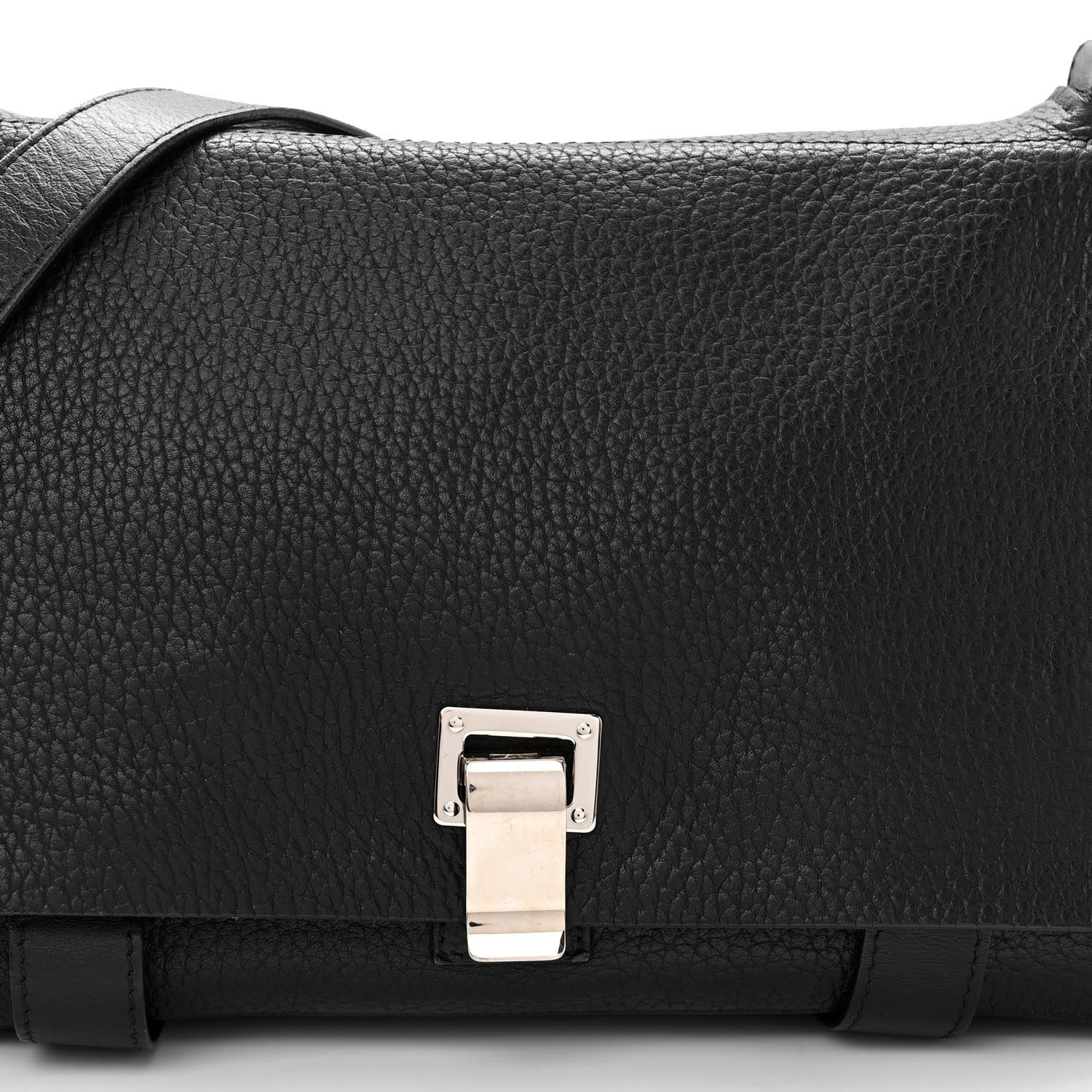 Proenza Schouler Pebbled Calfskin Double Sided PS Courier Bag Black 7 of 12