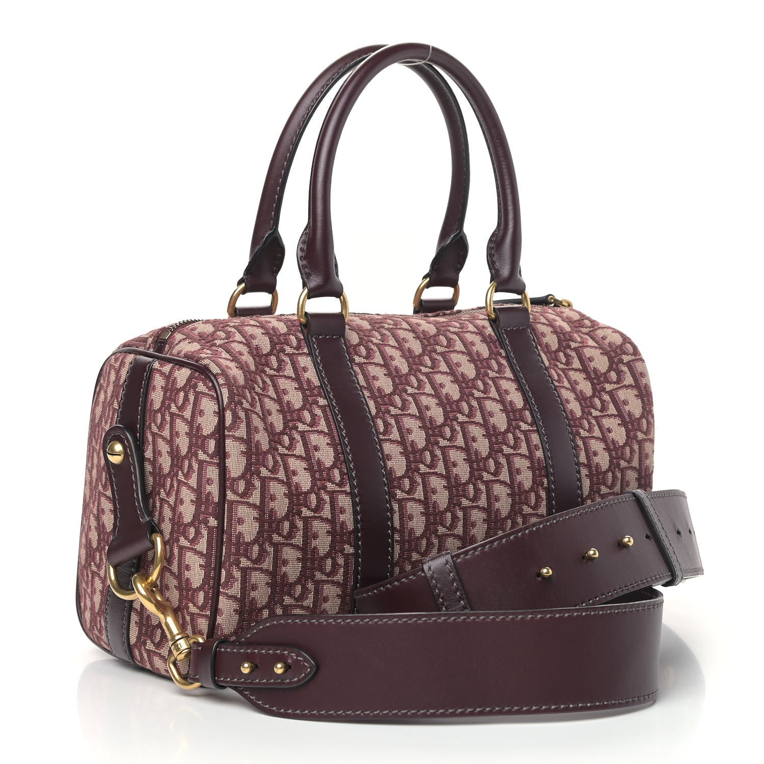Christian Dior Oblique Boston Bag Bordeaux 2 of 4