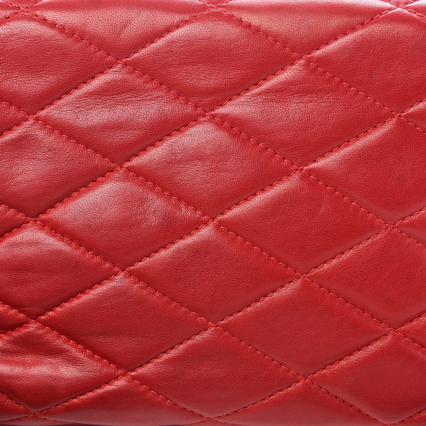 Lambskin Quilted Flap Shoulder Bag Red