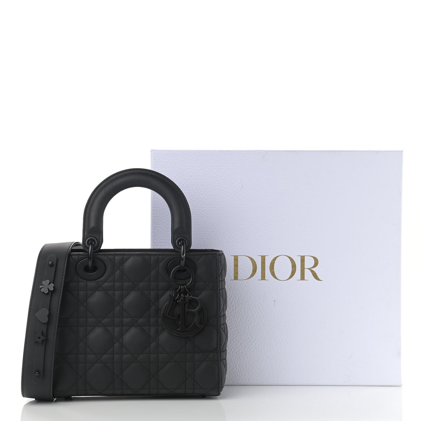 Ultra Matte Calfskin Cannage Small My ABCDior Lady Dior Black