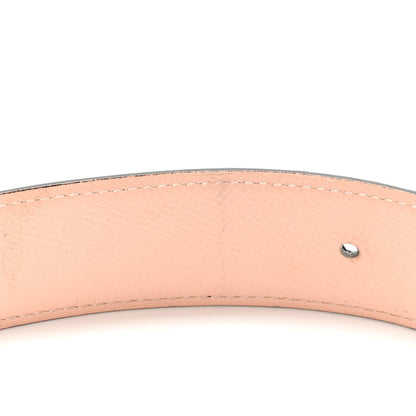 Hermes Epsom Swift 32mm Guilloche H Belt 90 Bleu Ocean Rose Eglantine 8 of 8