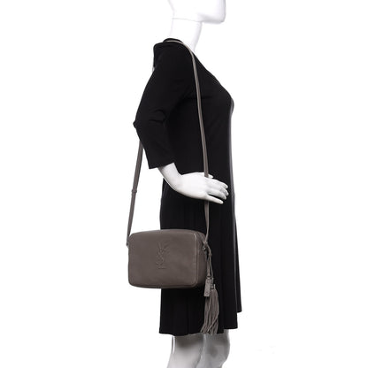 Saint Laurent Lambskin Monogram Small Lou Camera Bag Asphalt 2 of 9