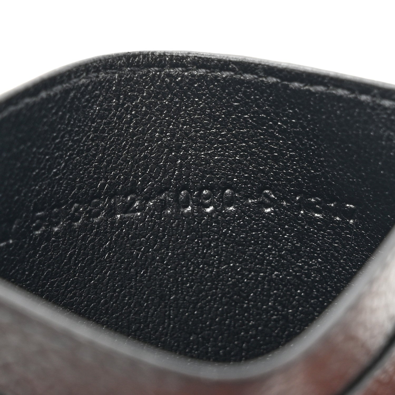 Balenciaga Grained Calfskin Logo Cash Rounded Card Holder Black White 8 of 9