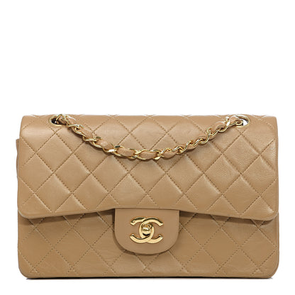 Chanel Lambskin Quilted Small Double Flap Beige 1 of 18
