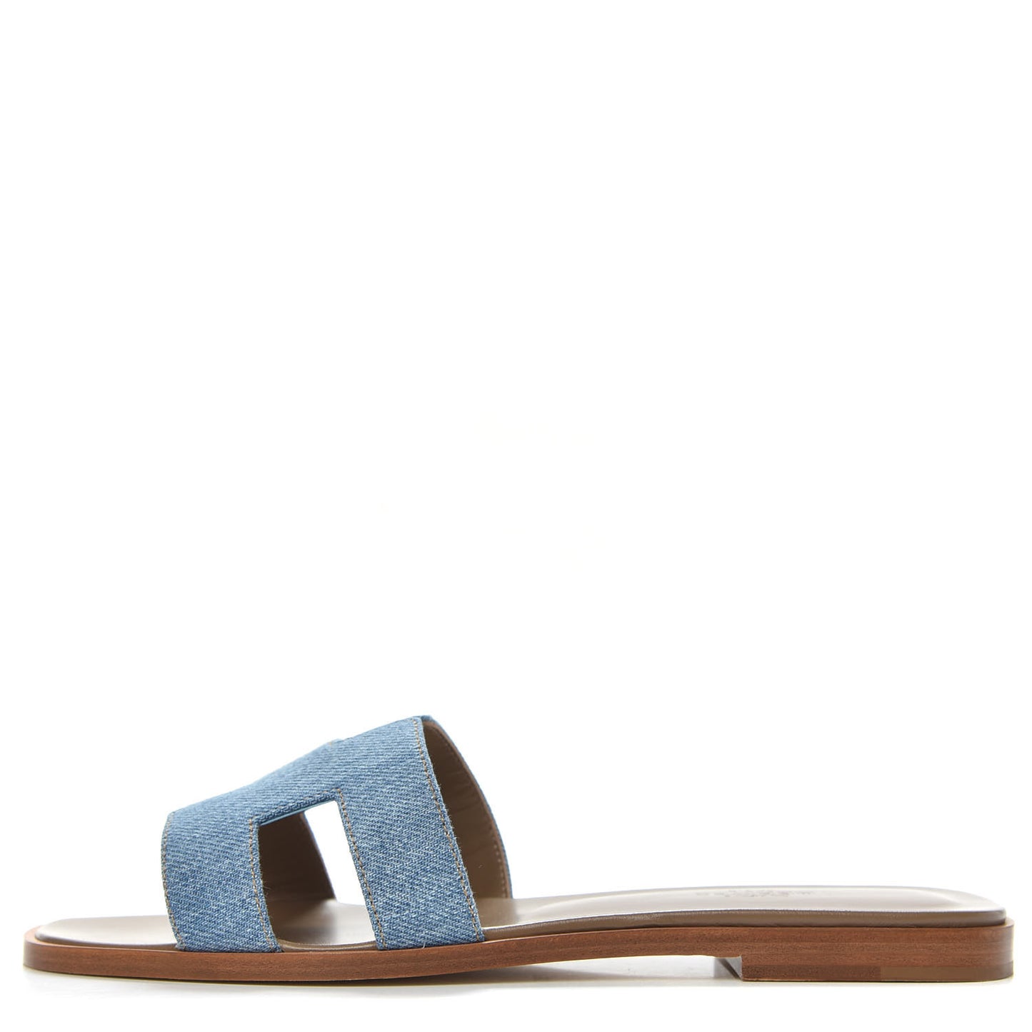 Denim Canvas Oran Sandals 38 Bleu Clair