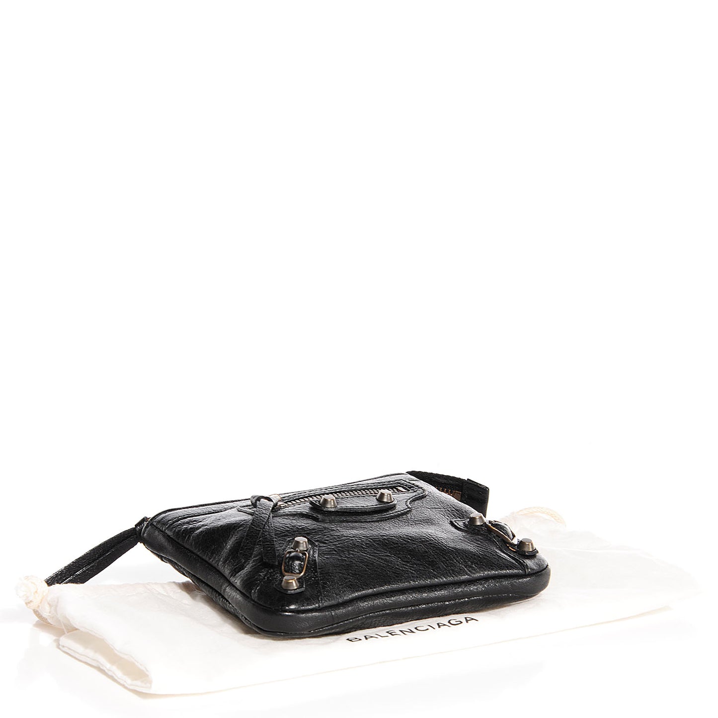 Agneau Classic Hardware M Porte-Monnaie Coin Purse Black