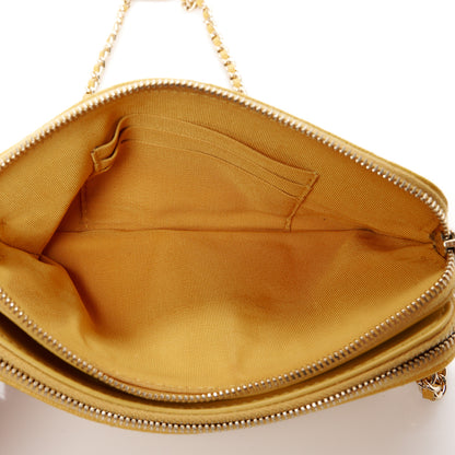 Chanel Caviar Quilted Small Clutch With Chain Yellow 6 of 12