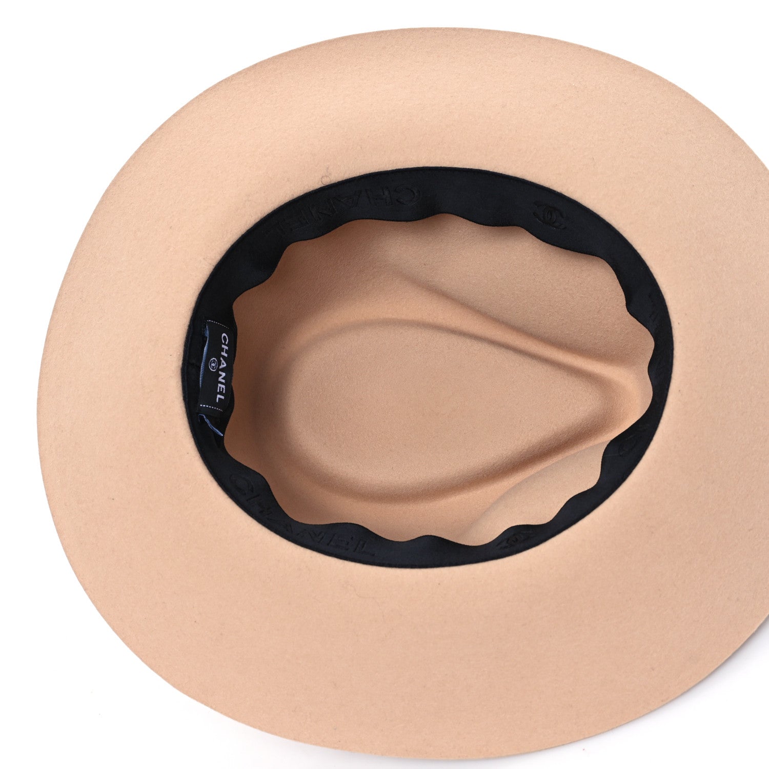 Chanel Suede Wide Brim Hat S Beige 7 of 9