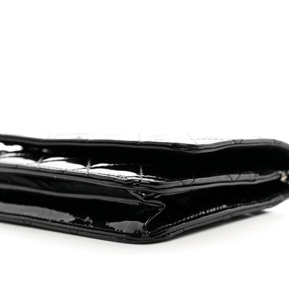 Chanel Patent Quilted Wallet On Chain WOC Black 11 of 12
