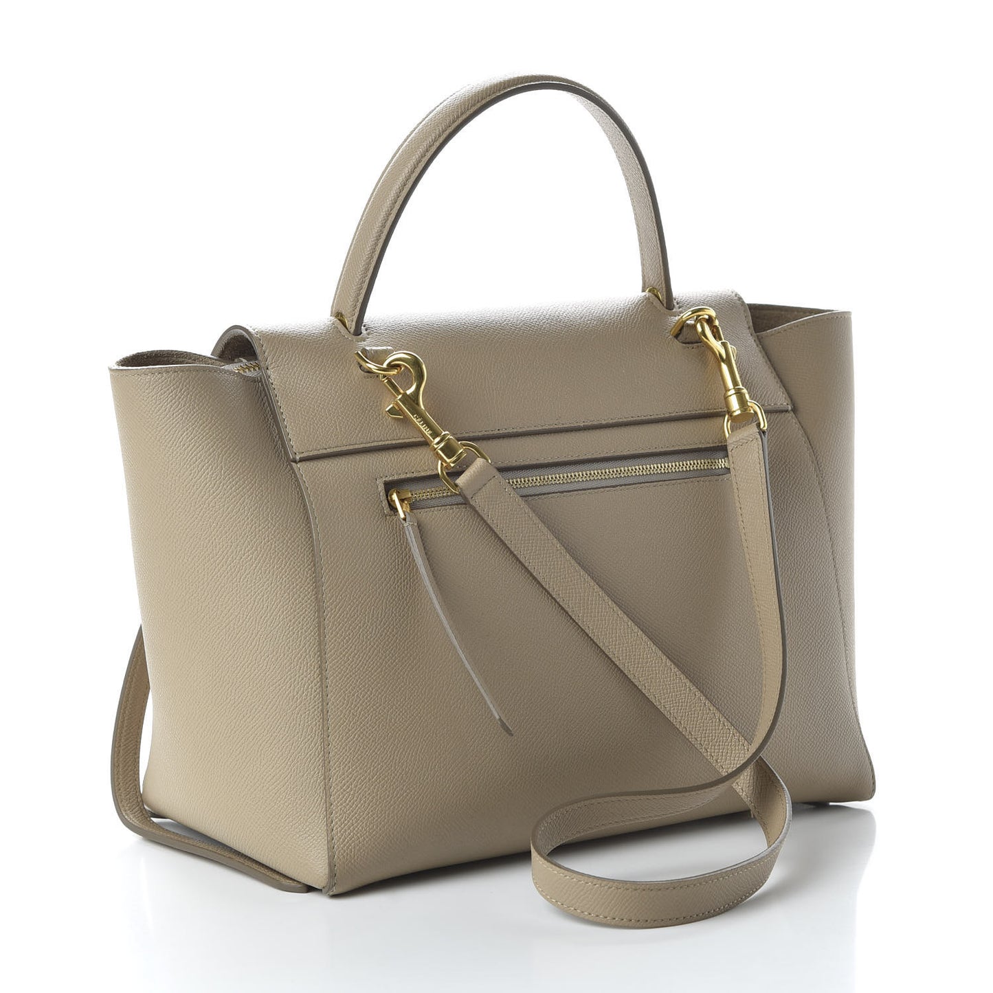 Grained Calfskin Mini Belt Bag Light Taupe