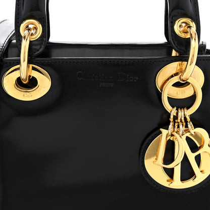 Christian Dior Glazed Calfskin Mini Lady Dior Black 7 of 11