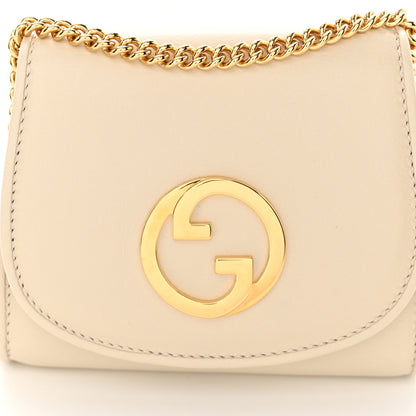 Gucci Roxy Calfskin Medium Blondie Chain Wallet Mystic White 7 of 9