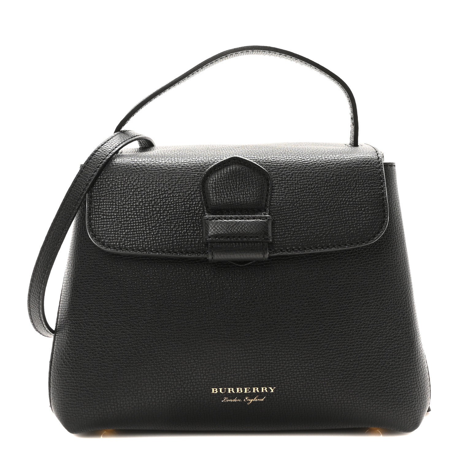 Burberry Derby Calfskin House Check Small Camberley Black 1 of 10