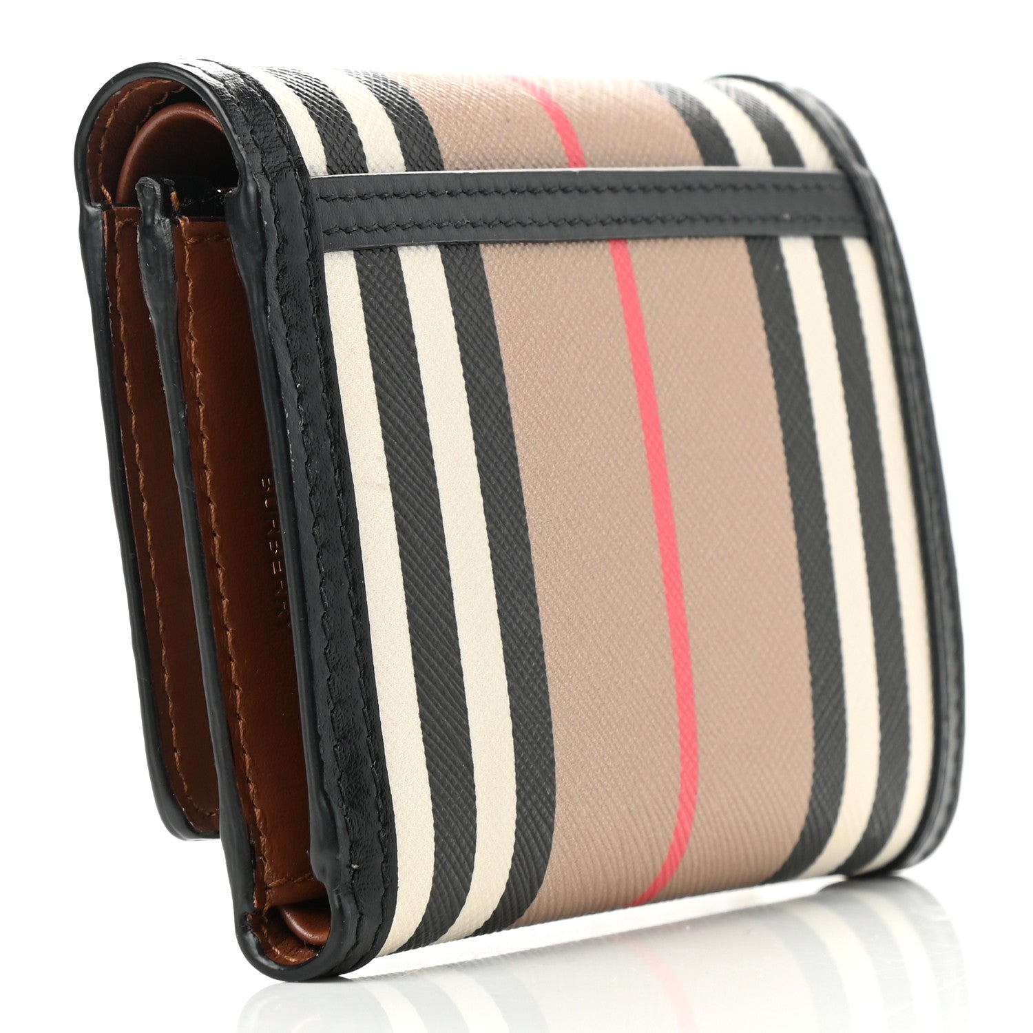 Burberry E-Canvas Icon Stripe Small Folding Wallet Archive Beige 3 of 8