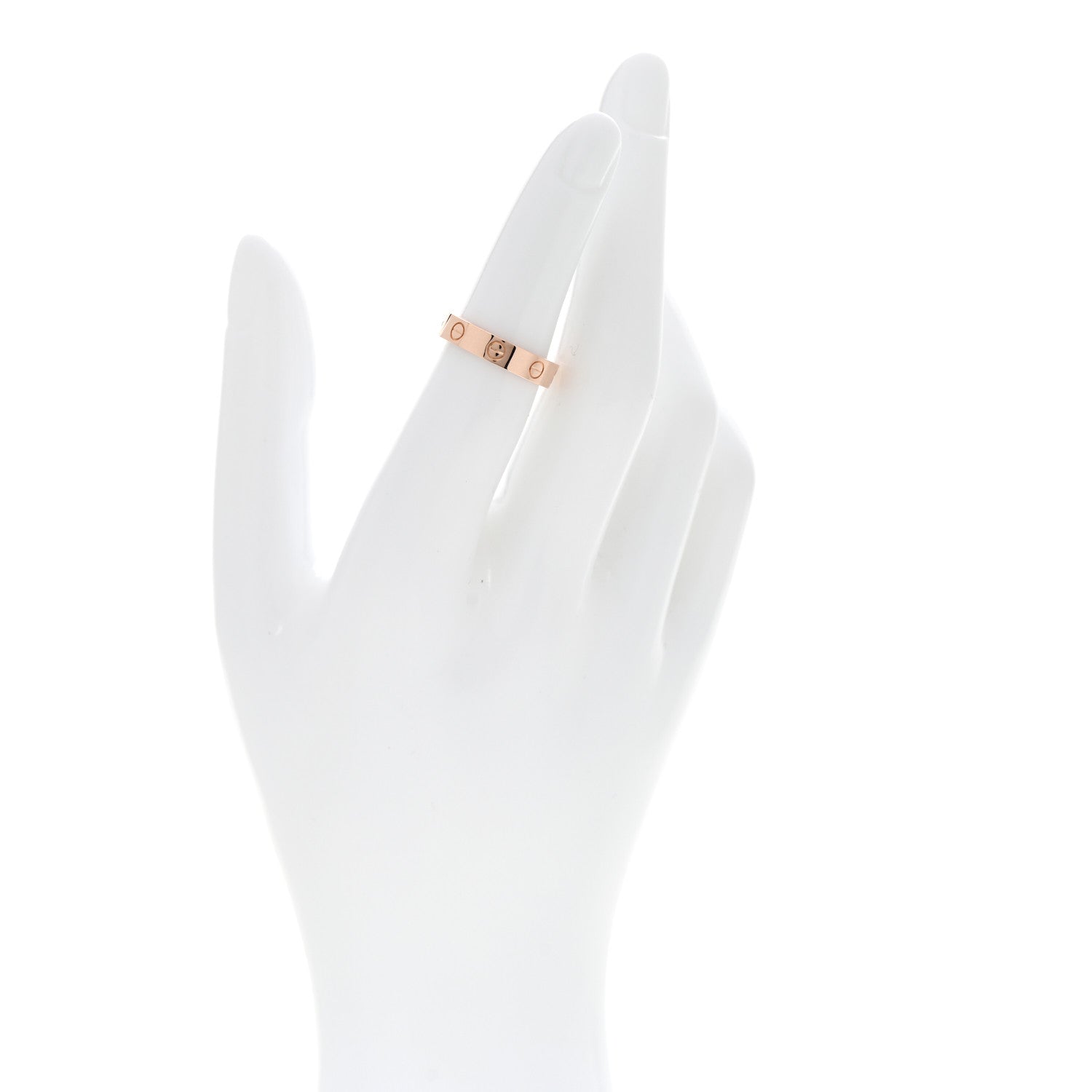 Cartier 18K Pink Gold Diamond 4mm LOVE Wedding Band Ring 50 5.25 2 of 4