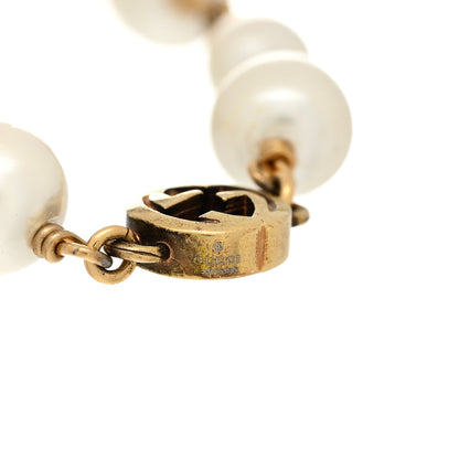 Gucci Interlocking G Flower Pearl Bracelet Gold 3 of 7