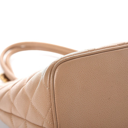 Chanel Caviar Quilted Medallion Tote Beige 10 of 13